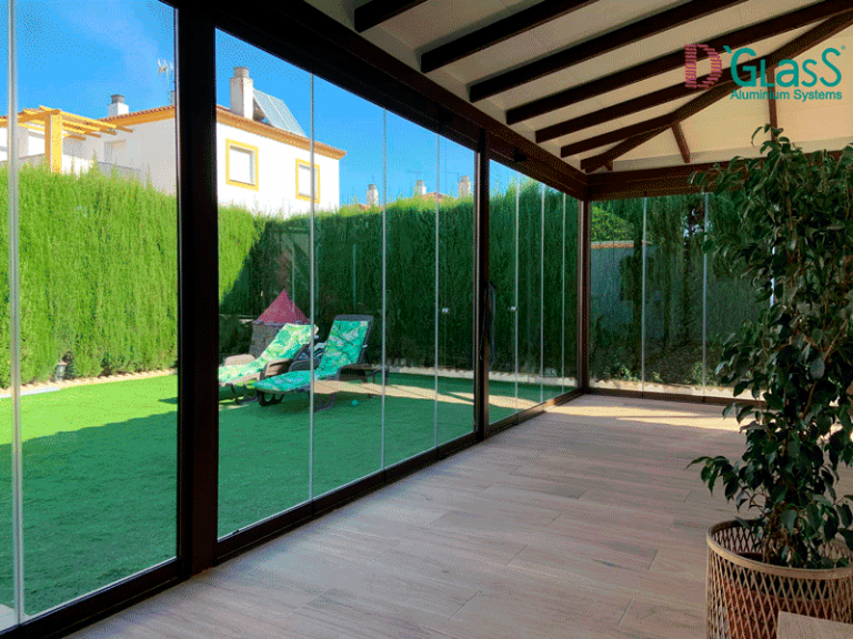 cortina de cristal para jardín de invierno