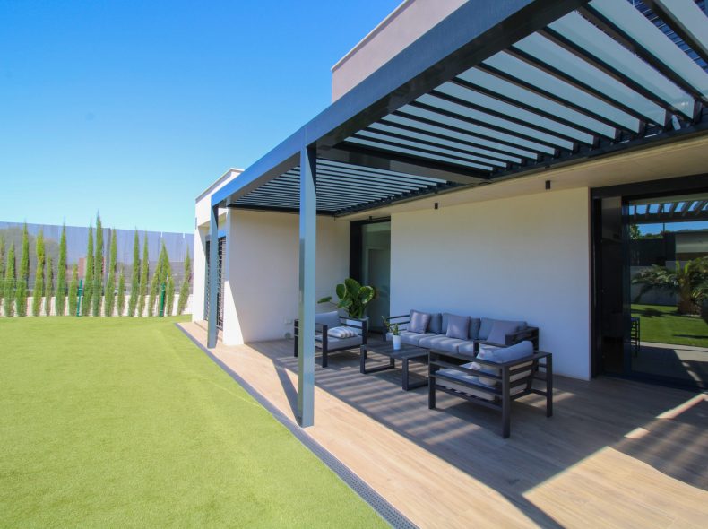 Pérgola bioclimática doble