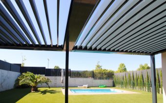 Pérgola bioclimática doble